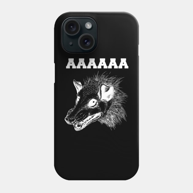 AAAAAA Screaming Possum, Funny Opossum Dank Meme Phone Case by lightbulbmcoc