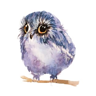 Watercolor Derpy Owl T-Shirt