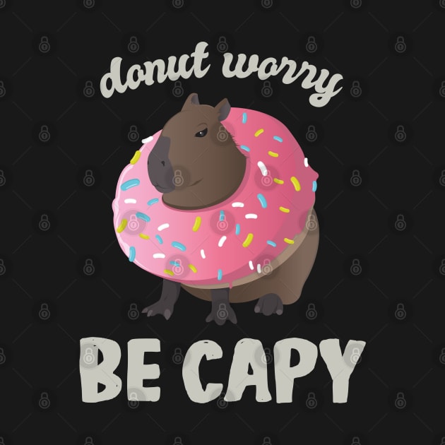 Cute Donut Capybara - Donut Worry Be Capy by Marzuqi che rose
