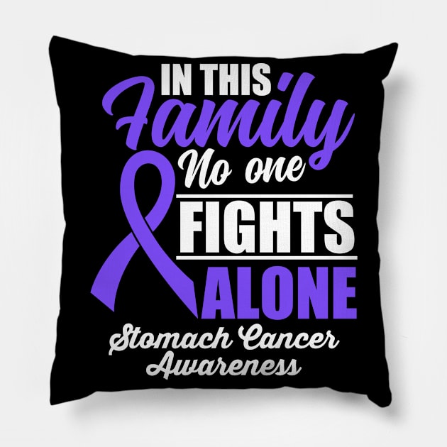 No One Fights Alone Stomach Cancer Awareness Pillow by JB.Collection