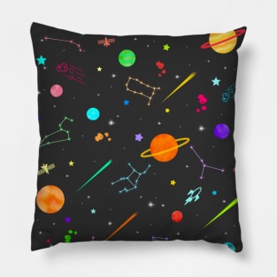 Colorful space Pillow