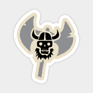 Just a Viking Skull Black Magnet