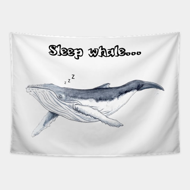 Sleep whale Tapestry by chloeyzoard