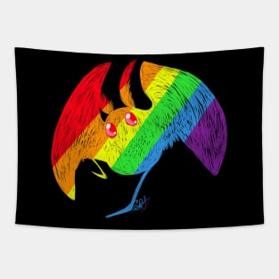 LGBTQ Pride Mothman Tapestry