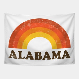 Alabama Retro Vintage Rainbow Vacation Souvenir Tapestry