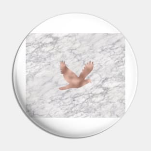 Rose gold marble dove Pin