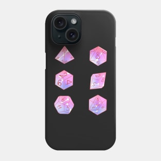 Pastel bisexual  dice set Phone Case