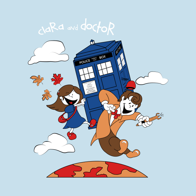 Clara and Doctor travel with Tardis by repalheiros