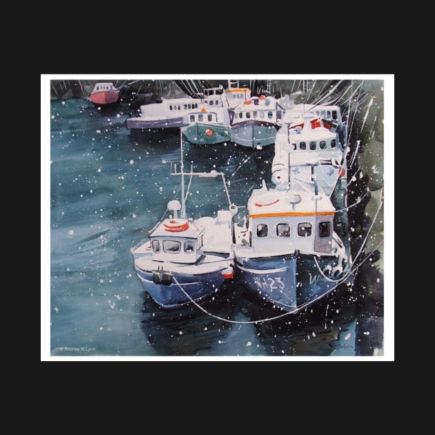 Snow at Pittenweem Harbour by arlyon