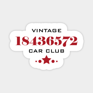 Vintage 18436572 Car Club Magnet