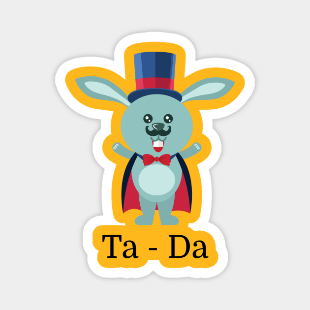 Ta-Da Magician Rabbit Magnet by SistersTrading84