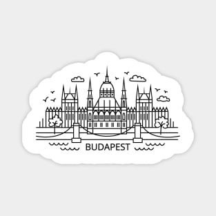 Budapest line art Magnet