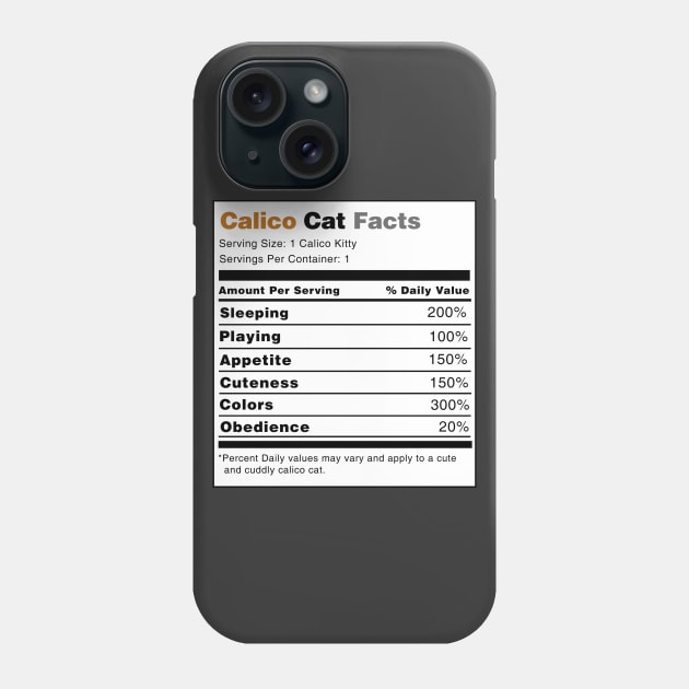 Calico Cat Facts Phone Case by swiftscuba