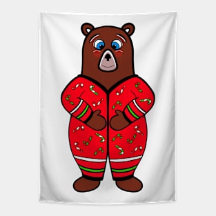 CHRISTMAS  Bear Bedtime Bear Lover Tapestry