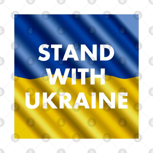 UKRAINE FLAG - STAND WITH UKRAINE by InspireMe