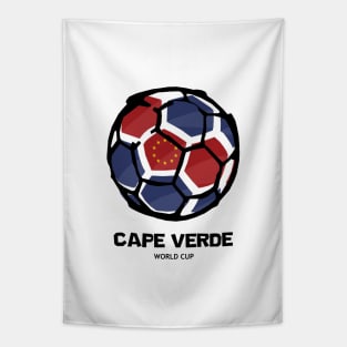 Cape Verde Football Country Flag Tapestry