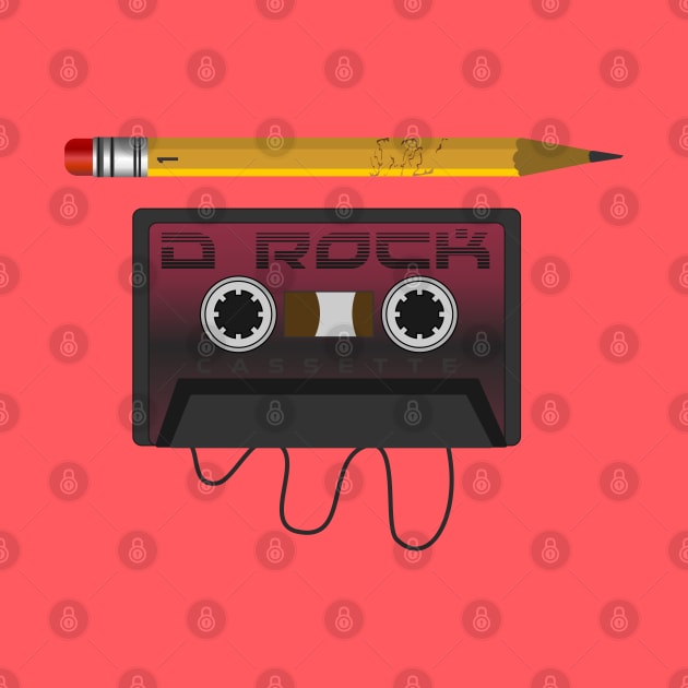 D Rock Cassette Tape by Markyartshop