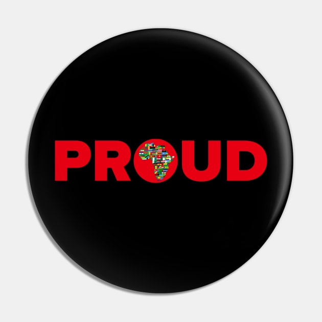 Proud African Pin by MessageOnApparel