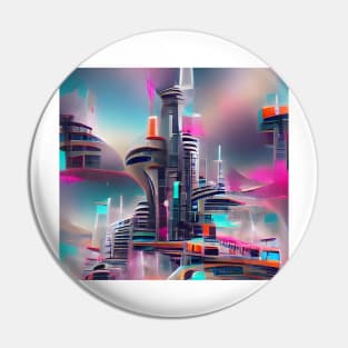 Futuristic Tower Pin