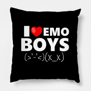 I LOVE EMO BOYS Pillow