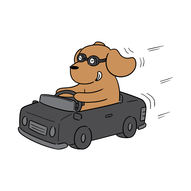 dog driving a car by KyrgyzstanShop