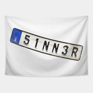 Sinner - License Plate Tapestry