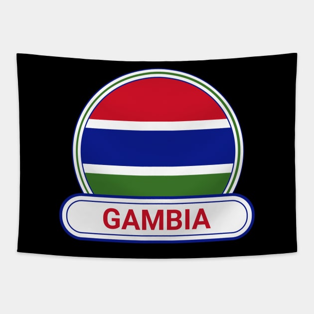 The Gambia Country Badge - The Gambia Flag Tapestry by Yesteeyear
