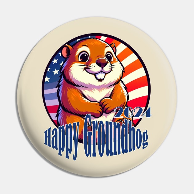 Only groundhog Pin by BukovskyART