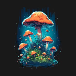 Anime Mushroom Design T-Shirt