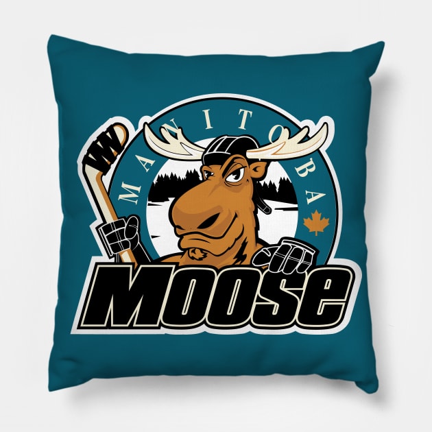 Manitoba Moose Pillow by HeyBeardMon