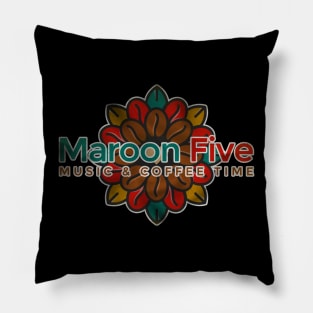 Maroon Music & Coffee Time Pillow