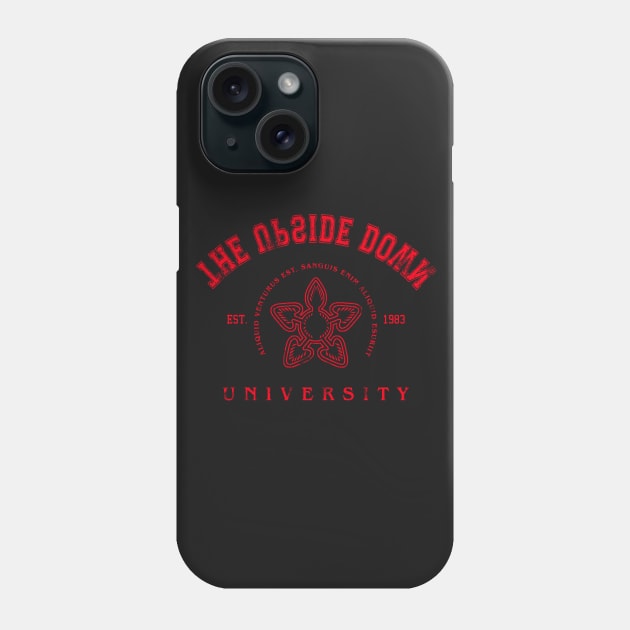 The Upside Down University (red) Phone Case by rydrew