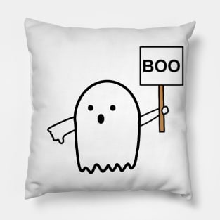 Ghost says Boo Pillow