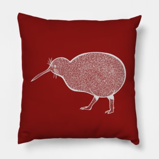 Kiwi Bird - detailed cute bird drawing Pillow