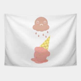 Cute Ghost Cloud Dropping Ice Cream Tapestry