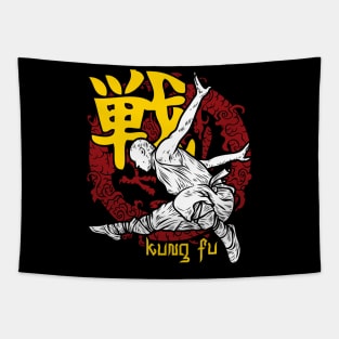 Kung Fu Martial Arts Warrior Tapestry