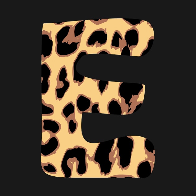 Letter E Initial Cheetah Monogram Sticker by Asilynn