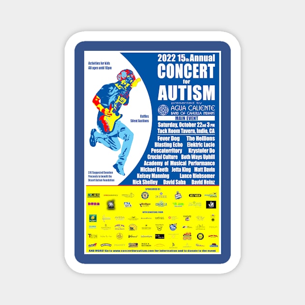 The 2022 15th Annual Concert for Autism flyer t-shirt Magnet by ConcertforAutism