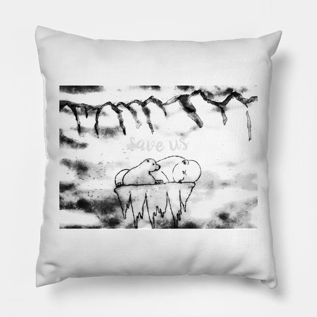 save us No. 4 Pillow by asanaworld