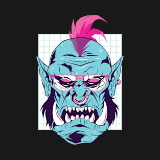 Vaporwave Orc/ An Orc in Vaporwave Style/ Monsters T-Shirt