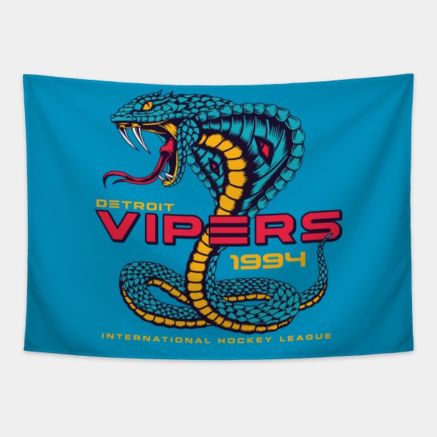 Detroit Vipers Tapestry by MindsparkCreative