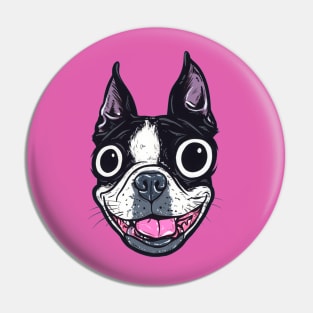 Boston Terrier Face Pin