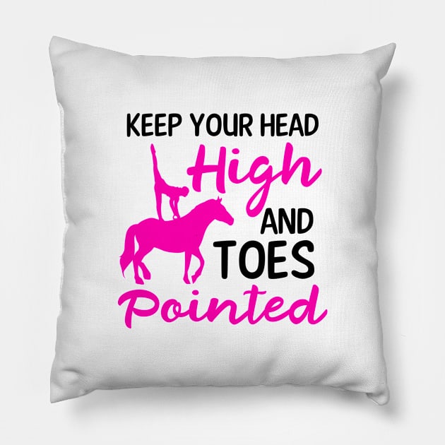 Equestrian Shirt | Head High And Toes Pointed Pillow by Gawkclothing