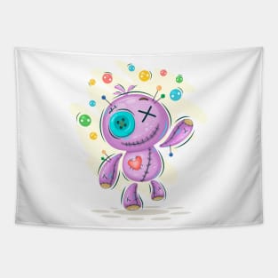 Cartoon voodoo doll Tapestry