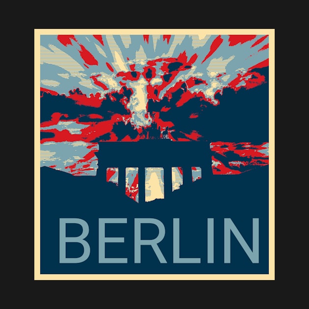 Berlin in Shepard Fairey style design by Montanescu