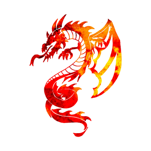 Red Fire Dragon Tattoo T-Shirt