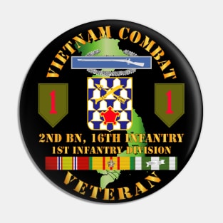 Vietnam Combat Infantry Veteran w 2nd Bn 16th Inf 1st Inf Div SSI Pin