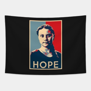 Greta Thunberg - Hope Poster Climate Activist Tapestry