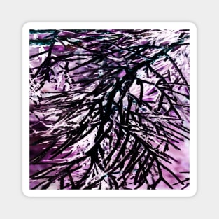 Purple Sky Pine Magnet