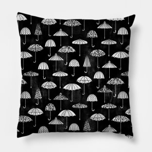 Black and White April Showers Pillow